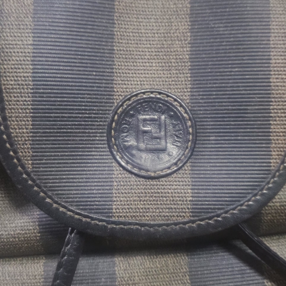 EUC Fendi "Pequin" Striped Mini Backpack - Picture 2 of 12